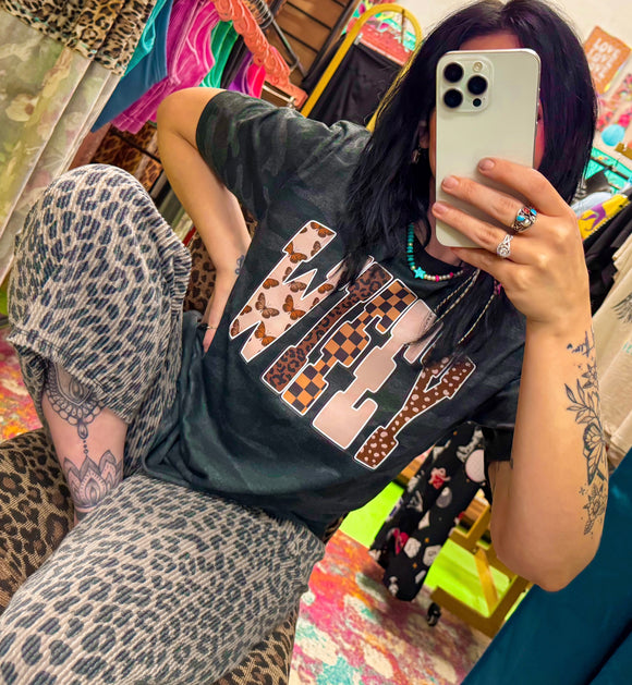 Camo Wifey Tee• Made To Order