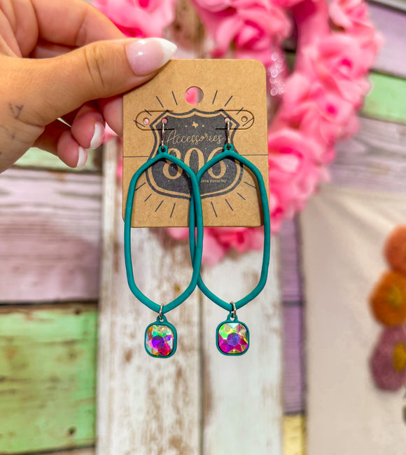 Turquoise Twister Earrings•By 806•Pink Panache