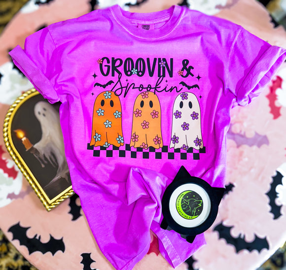 Groovy Ghouls Comfort Colors Tee• Made To Order