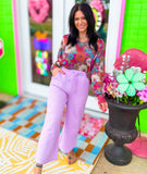 Lavender Haze Cropped Pants