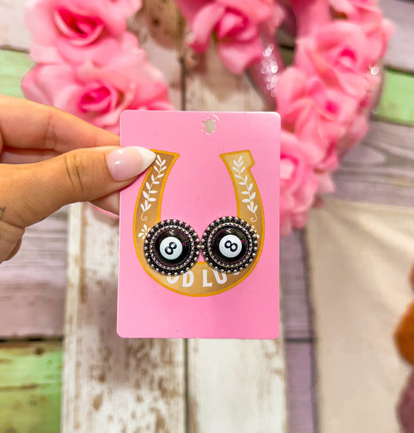Eight Ball Stunner Earrings