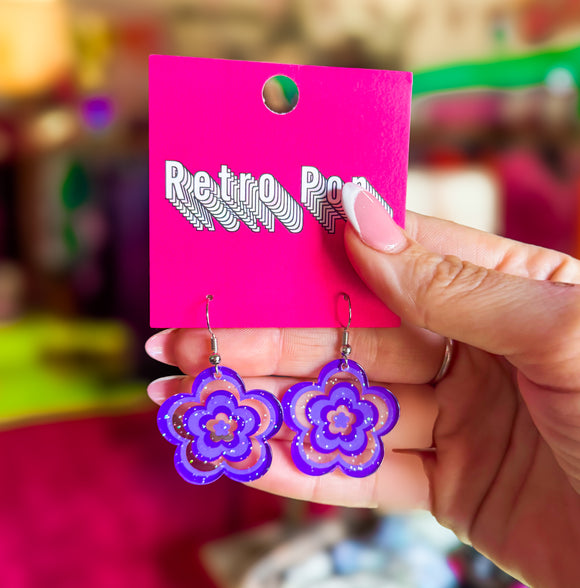 Purple Reign Acrylic Earrings
