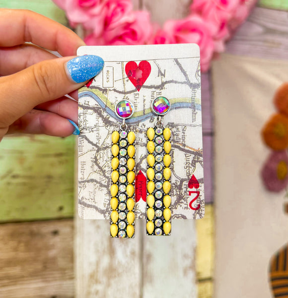 Sunflower Harvest Bar Earrings