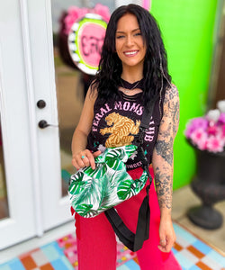 Tropical Vacay Print Waterproof Backpack/Bum Bag