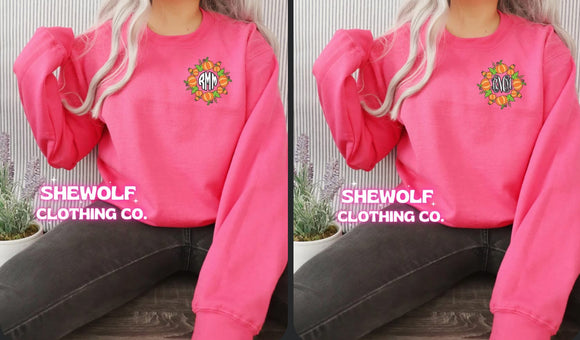 Melissa Rees Monogram Medium Sweater Pink