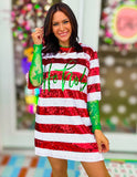 Santa’s Sparkle Mini Dress