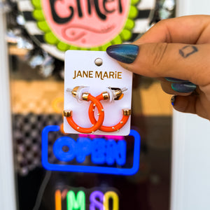 Pumpkin Spice Hoop Earrings