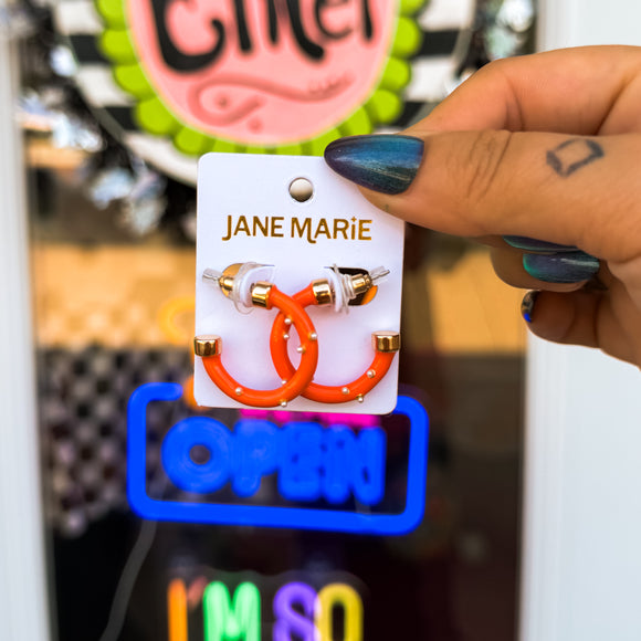 Pumpkin Spice Hoop Earrings