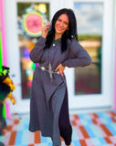 Midnight Maven Hooded Duster