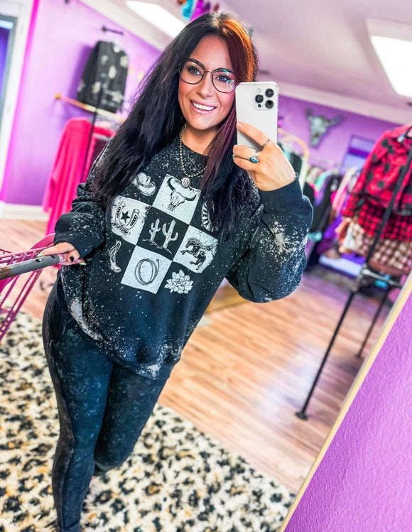 Medium Bleached Sweater For Misty Terry