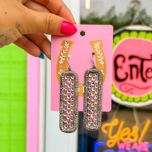 Glitz Pink Crystal Earrings