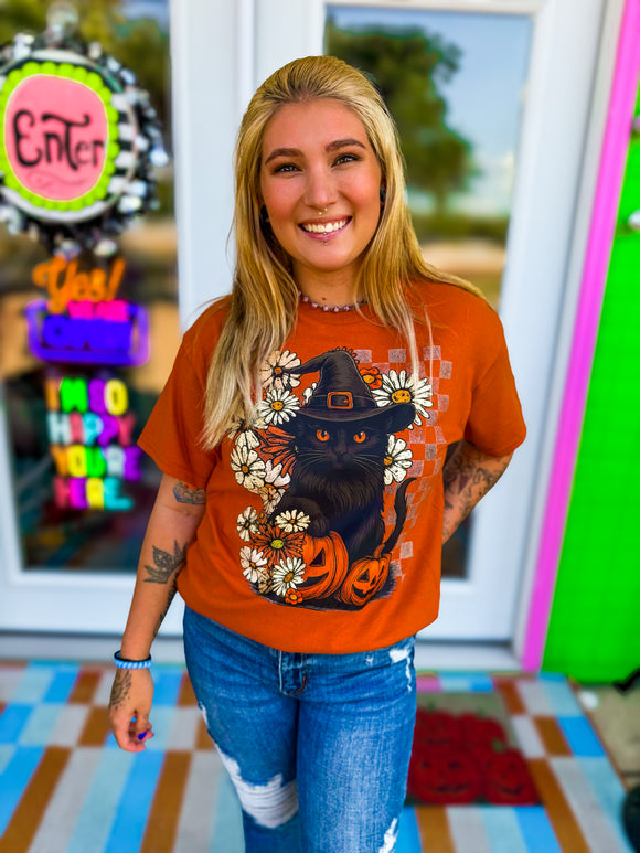 Pumpkin Patch Cat Tee• Made To Order