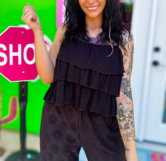 Fresh & Flirty Cami• Black