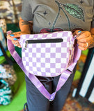 Showoff Sidekick Purse• Lavender Checkered