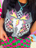 Blinged In The Badlands Tee• Rhinestone Embellished