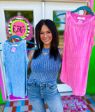 Body Con Ribbed Tank•Baby Pink