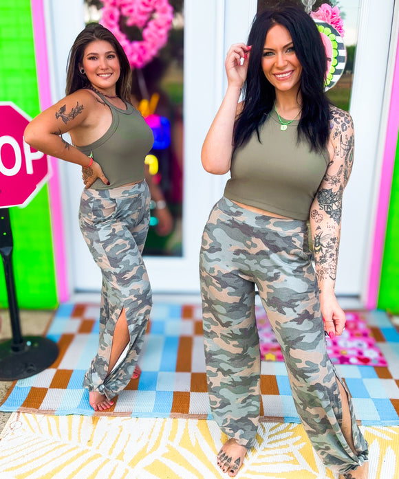 Undercover Camo Pants• Side Slit