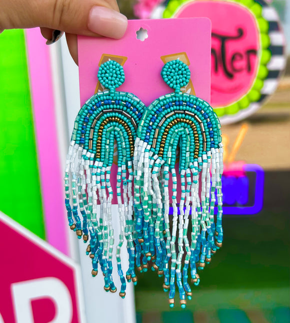 Sun Kissed Sea Bead Earrings