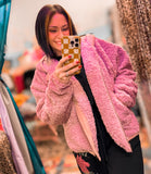 Pink • Ultra-Cozy Zip-Up Sherpa Jacket