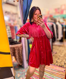 Fringe Affair Button Up Mini Dress/Cardigan