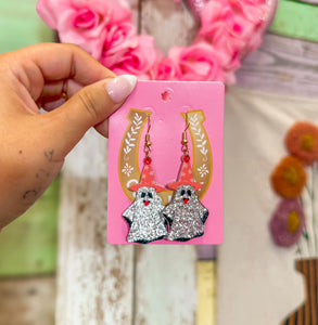 Double Trouble Acrylic Ghost Earrings