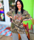 Good Bye Hubby Oversized Camo Tee• Made To Order