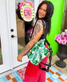 Tropical Vacay Print Waterproof Backpack/Bum Bag
