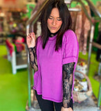 Sunset Haze Plum Ribbed Top
