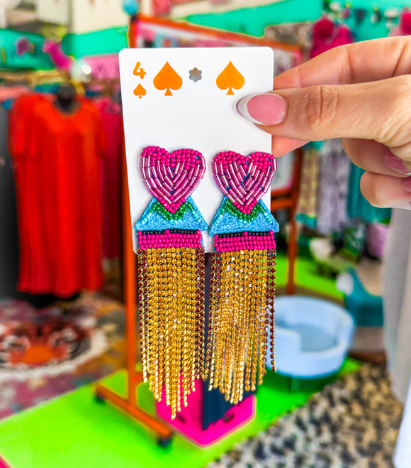 Heart Throb Dangle Earrings
