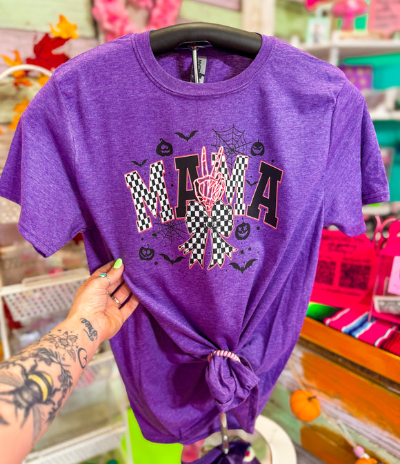 Checkered Mama Tee• Made To Order