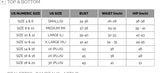SIZING CHART