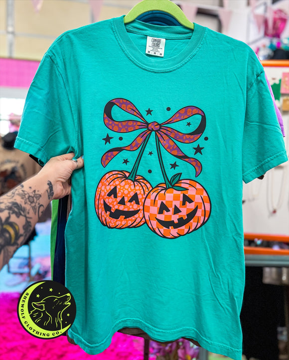 Autumn Bites & Cherry Frights Comfort Colors Tee• Made To Order