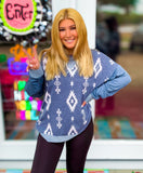 Desert Denim Dreams Long Sleeve Top