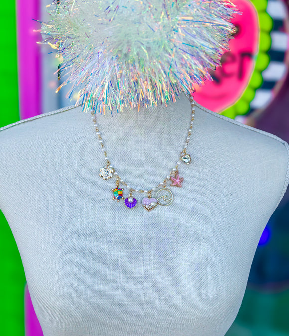 Riding The Waves Charm Necklace