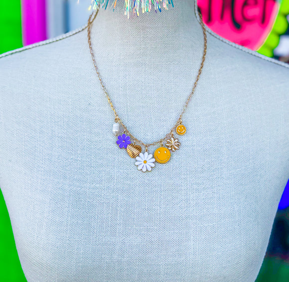 Busy As A Bee Charm Necklace