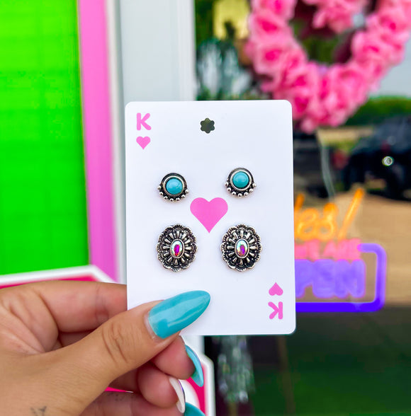 Western Babe Concho Earring Set