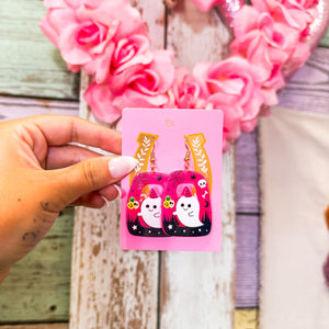 Bestie Boos Acrylic Halloween Earrings